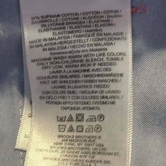 Men’s Brooks’s Brothers Clark Fit Cotton & Spandex Light Red Pants Size 35 x 30 - Picture 7 of 7